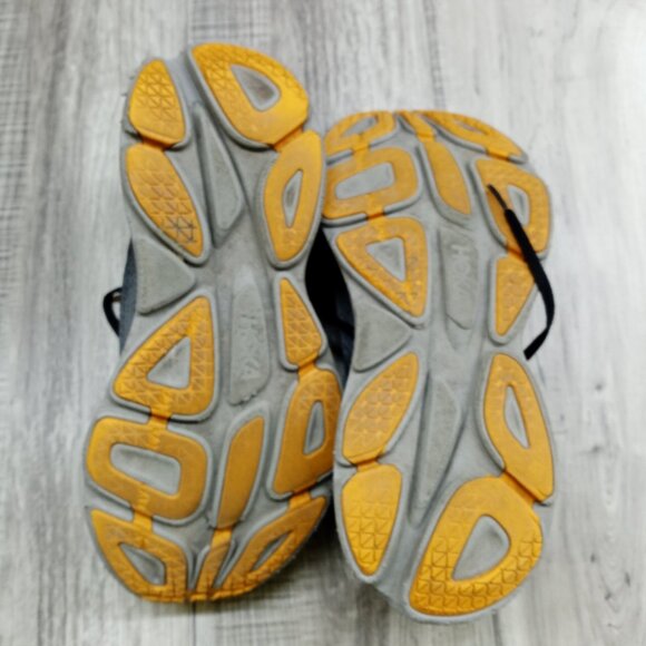 HOKA One One Bondi Men's 10.5 D Shoes Gray Orange - Picture 8 of 11